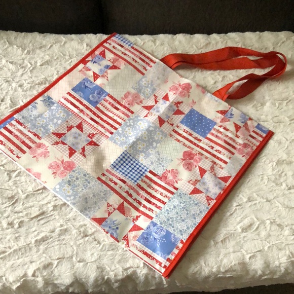 Handbags - TJMAXX MARSHALLS HOMEGOODS Patchwork Floral Patriotic Reusable Tote Bag